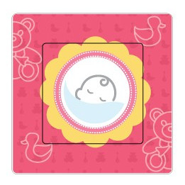 Bébé en fleur sticker autocollant interrupteur