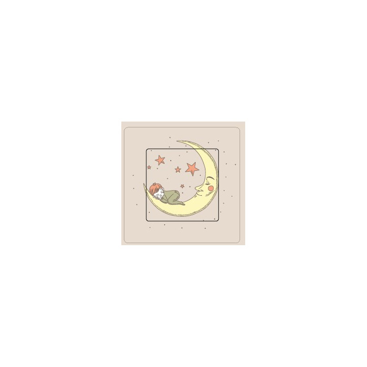 Bébé sur la lune sticker autocollant interrupteur