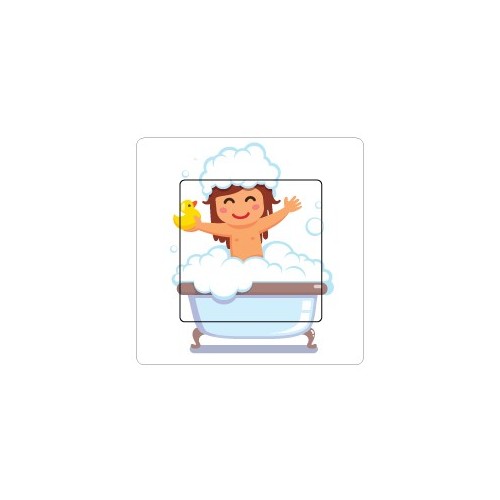 Bébé Dans La Baignoire  sticker autocollant interrupteur