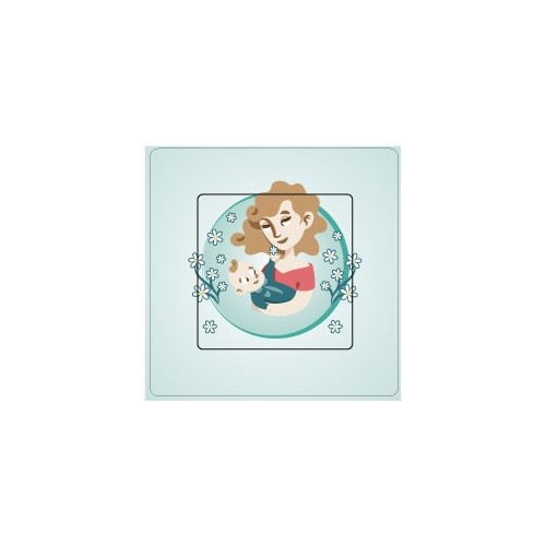 Maman et bébé sticker autocollant interrupteur