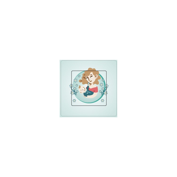 Maman et bébé sticker autocollant interrupteur