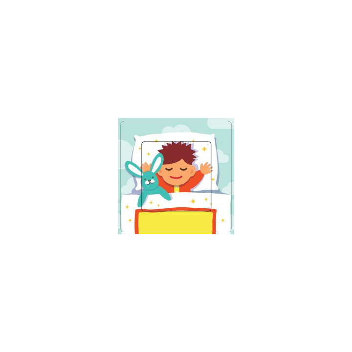 Bébé garçon qui dort sticker autocollant interrupteur
