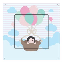 Bébé et ballons sticker autocollant interrupteur