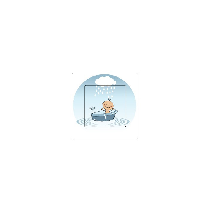 Bébé sous la pluie sticker autocollant interrupteur