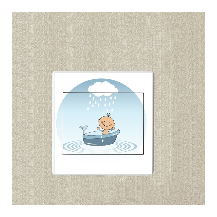 Bébé sous la pluie sticker autocollant interrupteur