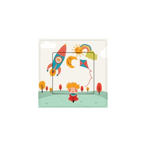 Lecture fille sticker autocollant interrupteur
