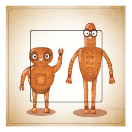 Robots orange sticker autocollant interrupteur