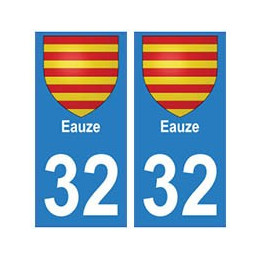32 Eauze autocollant plaque blason armoiries stickers département