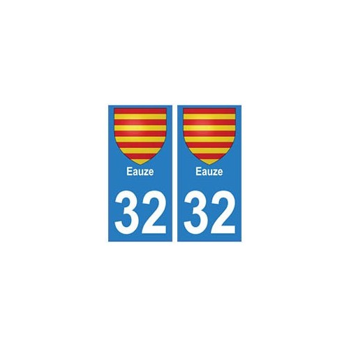 32 Eauze autocollant plaque blason armoiries stickers département