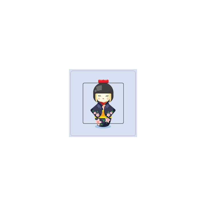 Asia kokeshi 1 sticker autocollant interrupteur