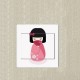 Asia kokeshi sticker autocollant interrupteur