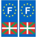 F EH Basque autocollant plaque