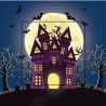 Maison de Halloween sticker autocollant interrupteur