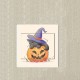 Chat et citrouille sticker autocollant interrupteur