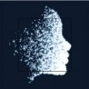 Visage féminin  sticker autocollant interrupteur