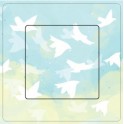 Aquarelle d'oiseau sticker autocollant interrupteur