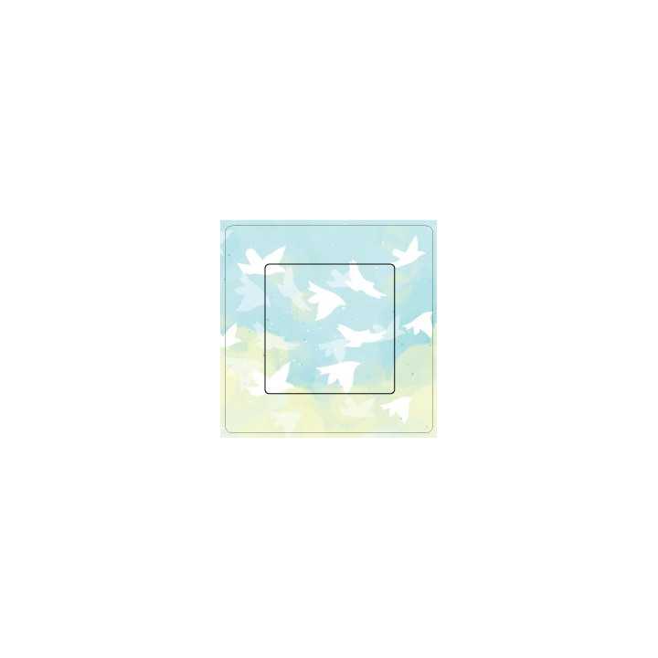 Aquarelle d'oiseau sticker autocollant interrupteur