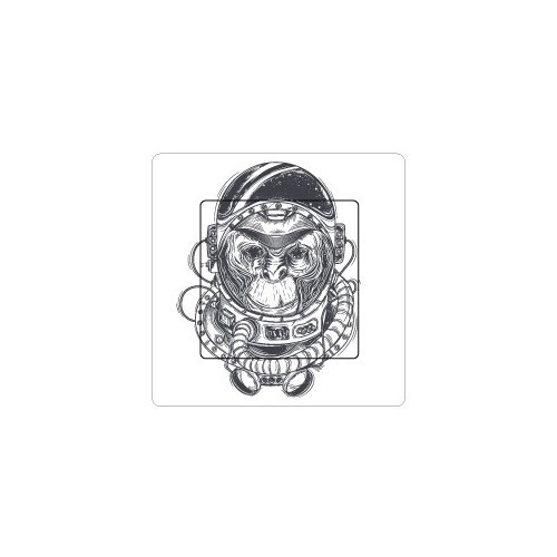 Astronaute de singe sticker autocollant interrupteur