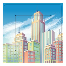 Ville moderne sticker autocollant interrupteur