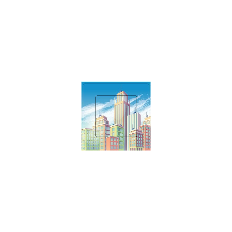 Ville moderne sticker autocollant interrupteur