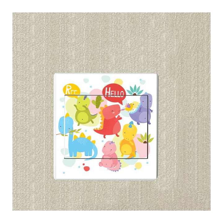 Dinosaures sticker autocollant interrupteur