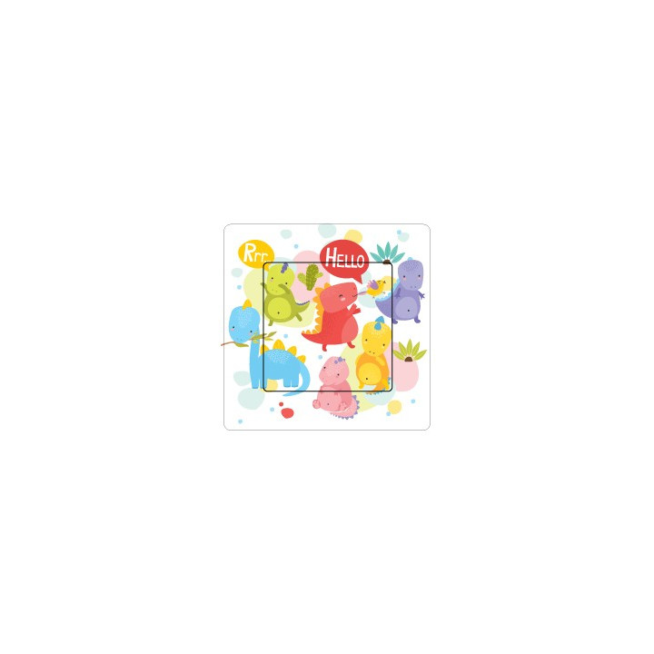 Dinosaures sticker autocollant interrupteur