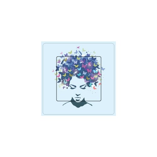 Cheveux en papillons sticker autocollant interrupteur