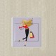 Fille commerçante sticker autocollant interrupteur