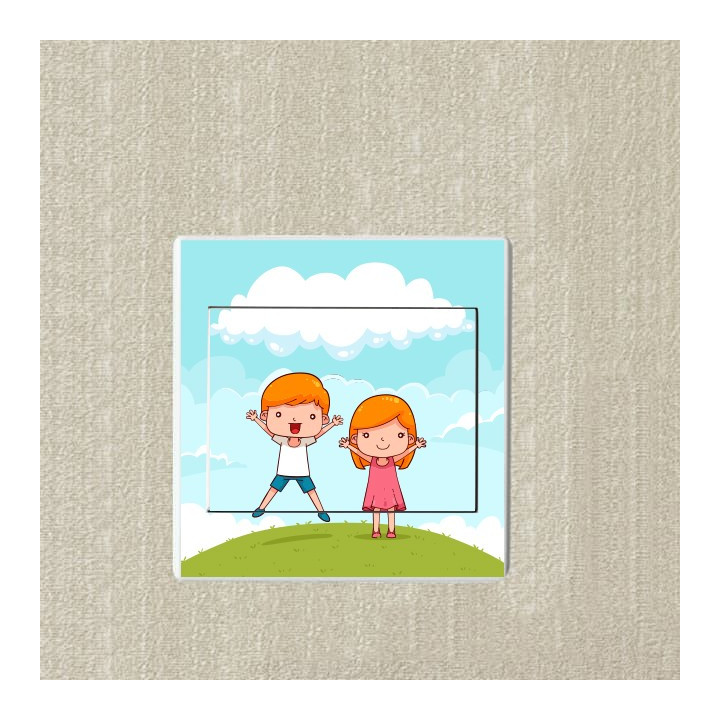 Garçon et fille sticker autocollant interrupteur