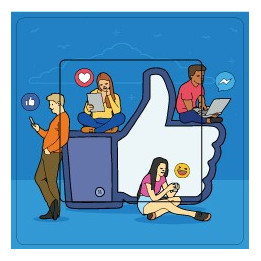 Medias sociaux sticker autocollant interrupteur