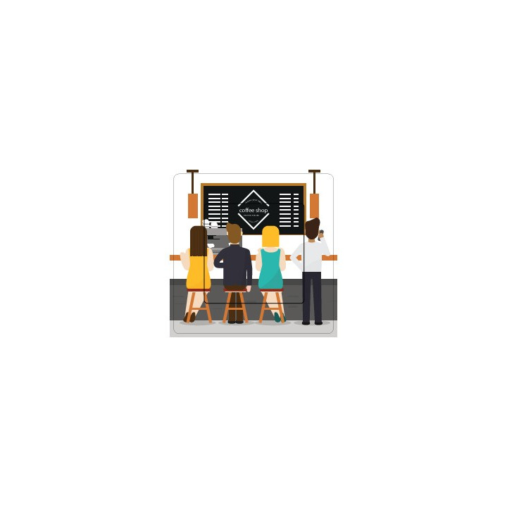 Boire du café sticker autocollant interrupteur