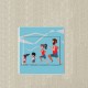 Courir avec la famille sticker autocollant interrupteur