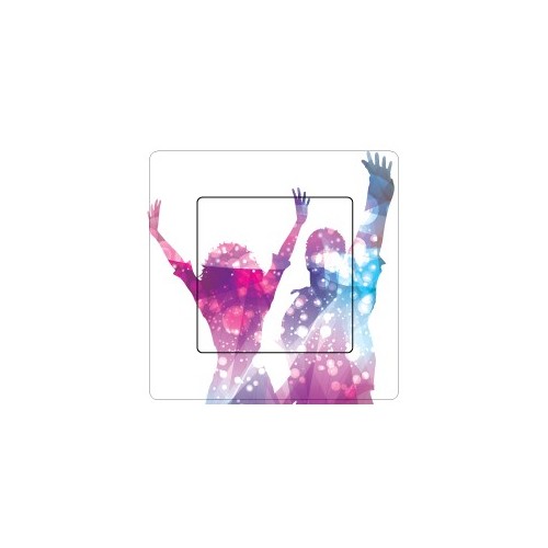 Silhouette danser sticker autocollant interrupteur