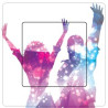 Silhouette danser sticker autocollant interrupteur