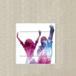 Silhouette danser sticker autocollant interrupteur