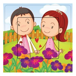 Couple au jardin sticker autocollant interrupteur