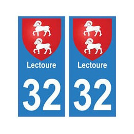 32 Lectoure autocollant plaque blason armoiries stickers département