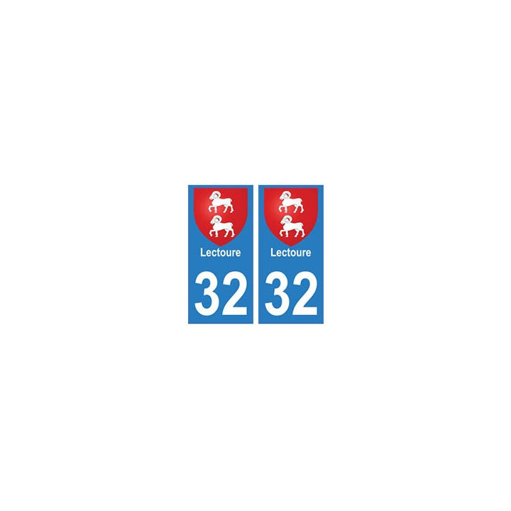 32 Lectoure autocollant plaque blason armoiries stickers département
