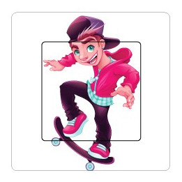 Patineur garçon sticker autocollant interrupteur