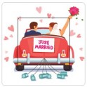 Tout juste marié sticker autocollant interrupteur