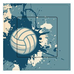 Volleyball sticker autocollant interrupteur
