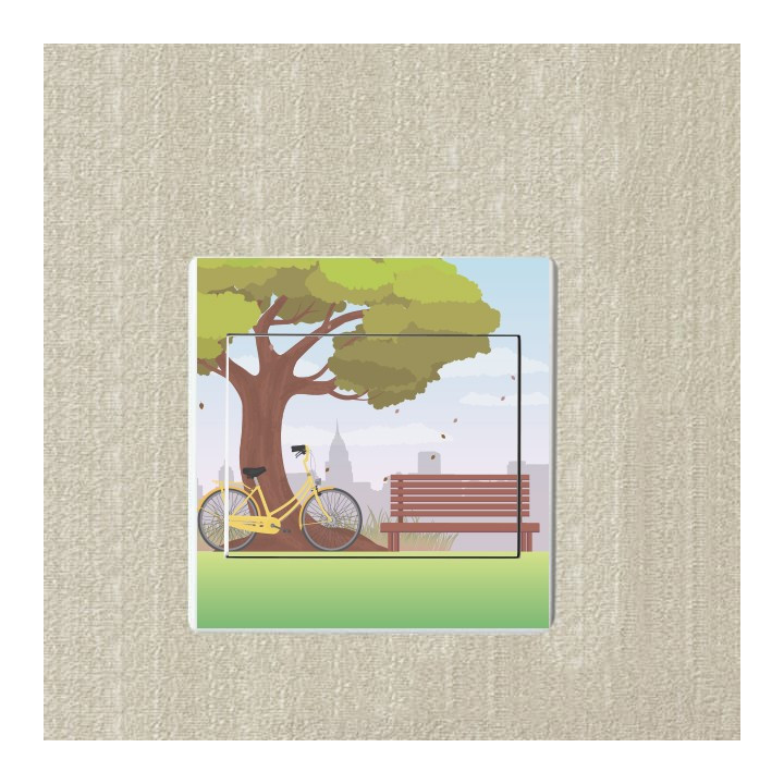 Arbre et vélo sticker autocollant interrupteur