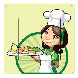 Femme chef sticker autocollant interrupteur