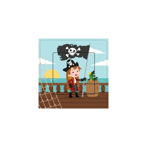 Fille pirate sticker autocollant interrupteur