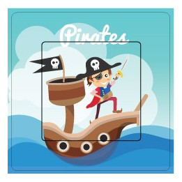 Le bateau pirate sticker autocollant interrupteur