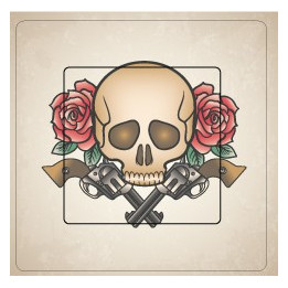 Pistolets Et Crâne sticker autocollant interrupteur
