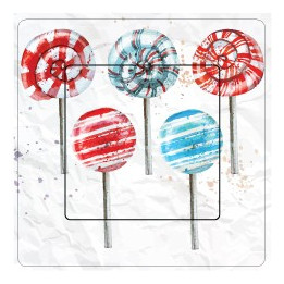 Sucettes sticker autocollant interrupteur