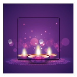 Bougie Diwali sticker autocollant interrupteur