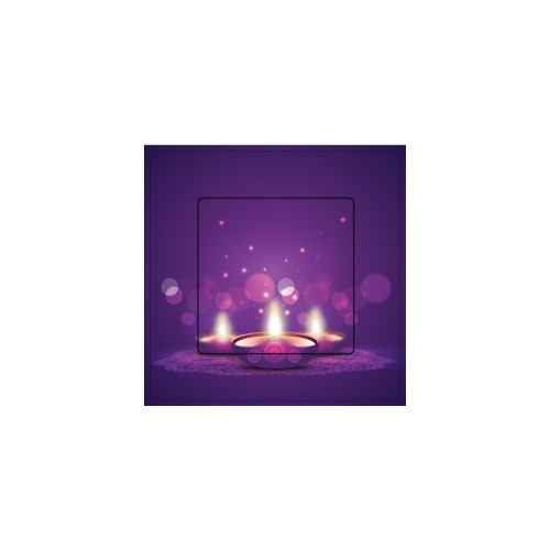 Bougie Diwali sticker autocollant interrupteur