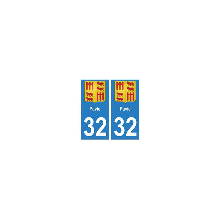32 Pavie autocollant plaque blason armoiries stickers département